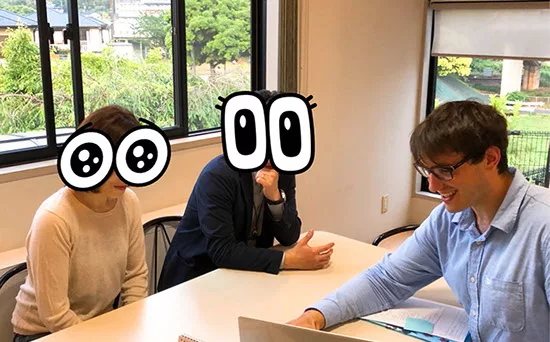 大人向け英会話プライベートレッスンの様子