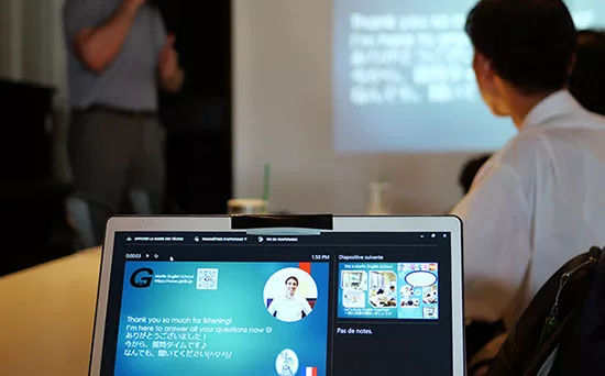 旦過テーブルでの英語イベント